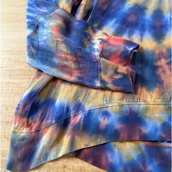 Raquel Allegra - Rainbow Tie Dye Raglan Blouse - Silk - 1/S - Picture 10 of 12